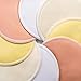 4 Pairs of Washable Bamboo Nursing Pads by IntiMom - Breastfeeding & Nursing - Reusable, Leak-Proof, & Absorbant in White, Beige, Cream, & Pink. Includes Mesh Laundry Washing Net & Pacifier Clip.