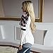 KIOP Long Sleeve T-Shirt Women Floral Splice Printing Blouse (S)