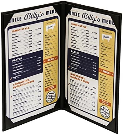10-Pack 8-1/2" x 14" "Classy" Double Panel Pocket Menu Cover Leatherette