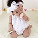 Newborn Baby Girl Infant Romper Jumpsuit Bodysuit Tutu Lace Dress Clothes Outfit (12-18 Months, White)