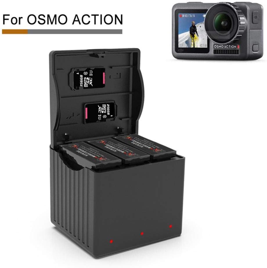 Campinery QC Fast Charging one Drag Three Charger Storage Charging Box for DJI OSMO Action Sports Camera Lithium Battery high Grade