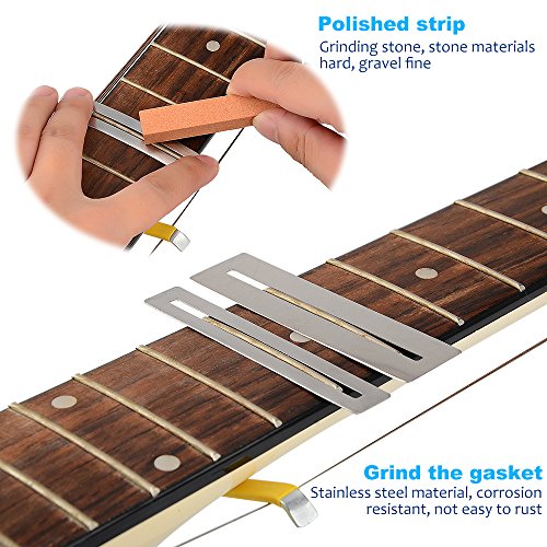 Irich Guitar Polish Tool Set 2Pcs String Spreader + 2Pcs Fretboard