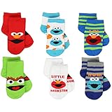 Sesame Street Infant Toddler 6 pk Ankle Socks (2-4 (Shoe: 4-7))