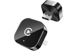 Yizro Wireless CarPlay Adapter for Apple iPhone ＆Android Small Size, (New Update) Plug and Play, Fast and Stable Connection Wireless Adapter for CarPlay＆Android