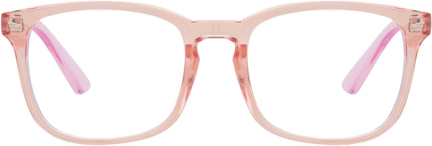 Blue Light Blocking Glasses for Women Men, Anti Eyestrain Square Eyeglasses Frame Computer Glasse