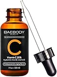 Baebody Vitamin C Serum 20% - Topical Facial Serum - with Vitamin C, Vitamin E for More Radiant Looking Skin 1oz.
