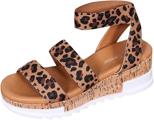 leopard wedge platform sandals