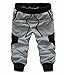 SoEnvy Men's Casual Harem Training Jogger Sport Short Baggy Pants (Small,Light Gray)