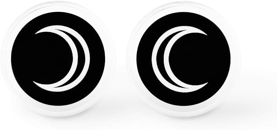 Pastel Goth Moon Sign Stud Earrings