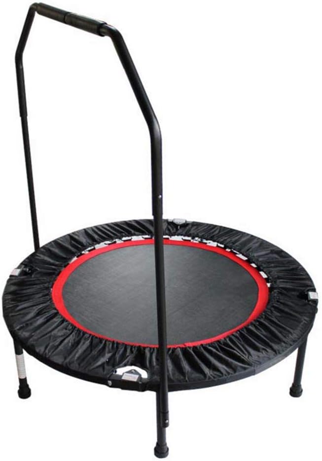 Workout Training Fitness Exercise Trampoline with Detachable Handle, 40" Foldable Rebounder Cardio for Adults or Kids【Ship from USA】 Amiley (Black)