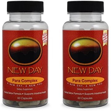 New Day Para Complex TWIN PACK, 10 Day Cleanse, 60 Cap, NON-GMO Intestinal Health Support