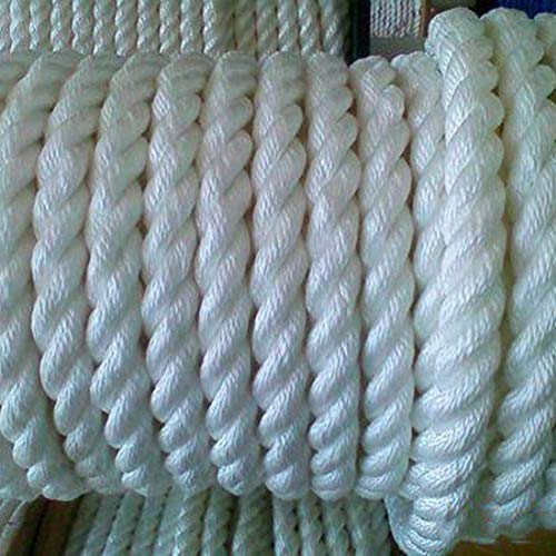 Solid Braid Anchor Line with Thimble 3/8 in x 100Ft 3 Strand Twisted