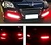 Daytime Running Lights, YITAMOTOR 2 x Red Cob Led Strip High Power 9W Slim Cob Led Lights Daylight Driving Lamp for Car Trucks