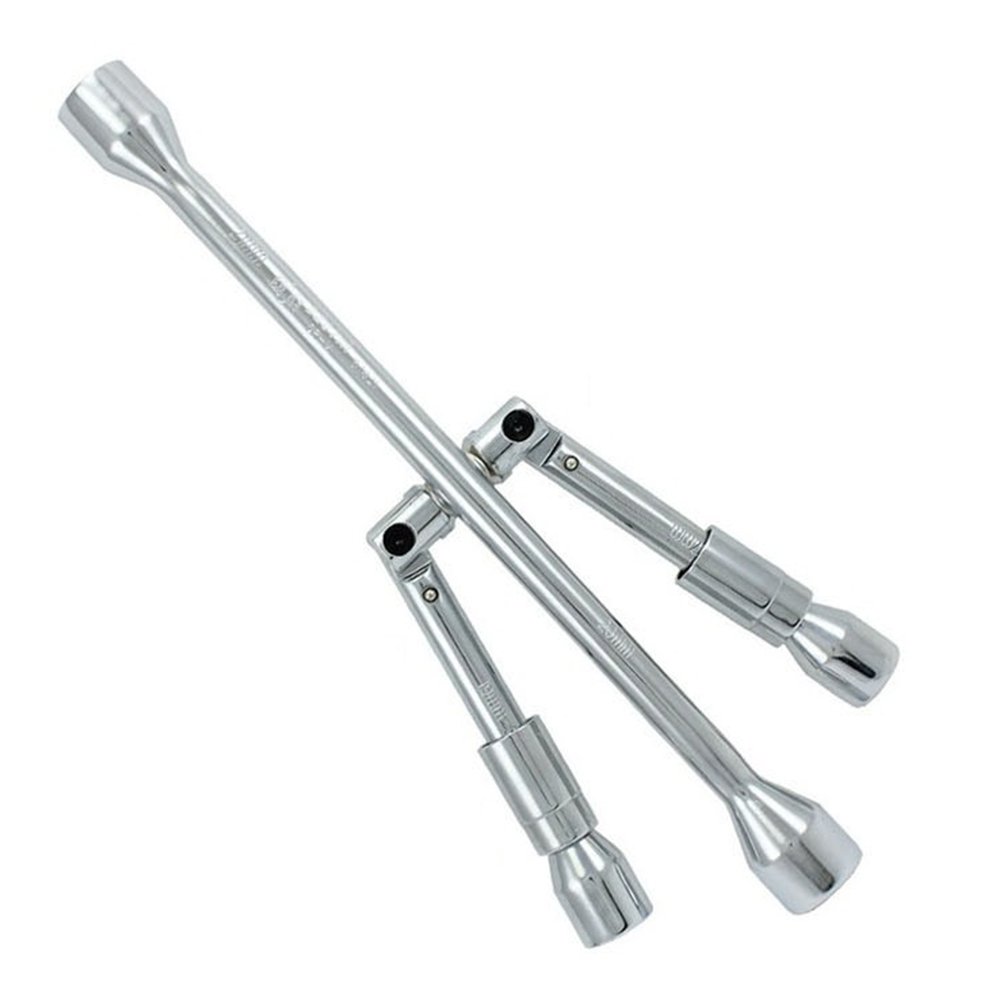 Cross Wheel Wrench 4 Way Folding Nut Wrench Spanner Spider Wrench 17