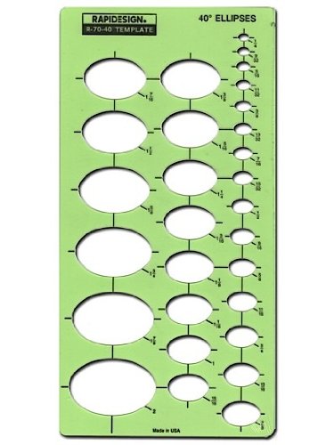 Rapidesign 40-Degree Ellipse Template, 1 Each (R70-40)