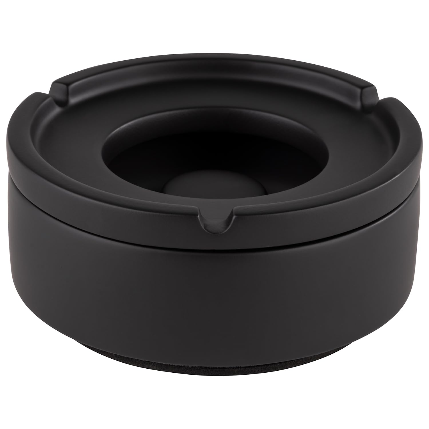 APS Element 559 Wind Ashtray with Furniture Friendly Underside, Concrete, Black, Diameter 10.5 cm