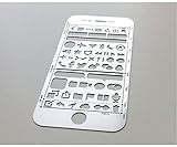 Chris-Wang Creative iPhone 6/6s Sketch Paper Stencil Kit for App Design & UI Design, All-in-One Stainless Steel Drawing Template Icon Tool Diy Photo Album Journal Accessories, New Arrivals
