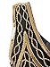 Vijiv Women's 1920s Gastby Inspired Sequined Embellished Fringed Flapper Dress, Black and Gold, Medium