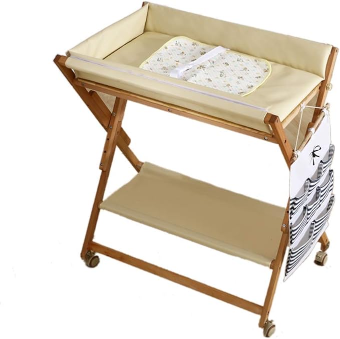 sxtylqq Kinderbett Wickeltisch Massivholz Wickeltisch Mobile