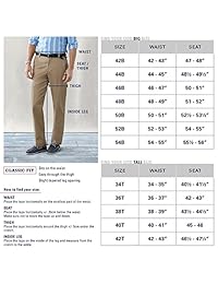 Pantalón IZOD de sarga amplia y larga para hombre, de frente plano y extendido