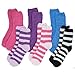 6 Pairs Women's Fuzzy Socks One Size Solid Stripe Crew Soft Stretchy Warm Winter