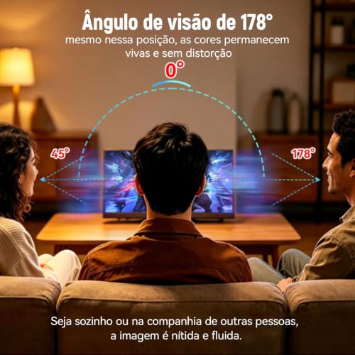 Monitor Portatil para Notebook 15.6" FHD IPS Ultra Fino 1080P com HDR e FreeSync USB-C/HDMI Zero Latência - Tela Portátil para Notebook com Filtro de Luz Azul,pare Viagens, Casa, Trabalho e Jogos