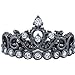 Guliette Verona Sterling Silver Princess Crown Ring (Black Rhodium Plated) (9)