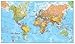 Maps International World Wall Map - Map of the World Poster - 33 x 23 - Front Lamination