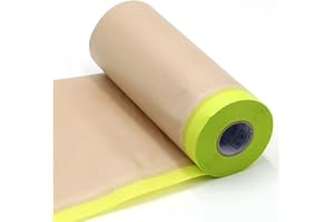 XIANSHENGLE Masking Paper, Paint Masking Paper with Adhesive,20 Inch x 50 Feet Painters Paper Roll, Tape and Drape Painters Paper, for Auto Body Masking, Wall Covering and Paint Masking (20 inch x 50feet, 1)…
