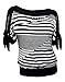 eVogues Plus size Off Shoulder Stripe Print Top