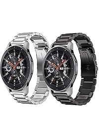 Olytop   Correa de repuesto para Samsung Gear S3 Frontier (acero inoxidable, 0.866 in, 3 cuentas, para Samsung Gear S3 Frontier Classic Smartwatch)