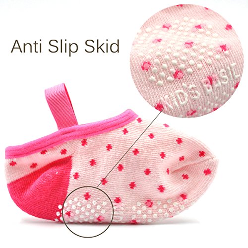 Cunina Baby Socks 6 Pairs Baby Anti Slip Non Skid Cartoon Cute Socks for 8-36 Months Toddlers Baby and Infants