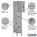 Salsbury Industries 63168GY-U Triple Tier 12-Inch Wide 6-Feet High 18-Inch Deep Unassembled Standard Metal Locker, Gray