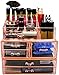 Sorbus Acrylic Cosmetics Makeup and Jewelry Storage Case Display Sets -Interlocking Drawers to Create Your Own Specially Designed Makeup Counter -Stackable and Interchangeable (Pink)