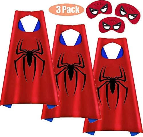 Comic Heroes Toys and Costumes - Kids Cartoon Heroes Cape and Masks - Birthday Christmas Party Gifts