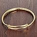 Girl Era Slim Gold Engraved Bracelets Fine Polished Charm Bangle Bracelet