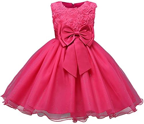 Baby Girl Ruffles Clothing Big Little Girls Children Dress Bow Flower Wedding Birthday Party Dresses