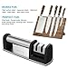 SOKUTOM Knife Sharpener for All Straight and Serrated Knives, Stainless Steel Ceramic and Tungsten, Safe and Easy to Use Kitchen Knife Sharpener, Sharpens Scissors