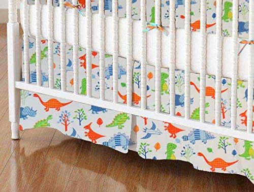 SheetWorld - Crib Skirt (28 x 52) - Baby Dinosaurs - Made In USA