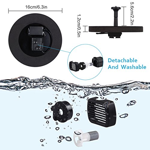 image for Tranmix Solar Bird Bath Fountain Pump Floating Bird Bath Fountain Wate