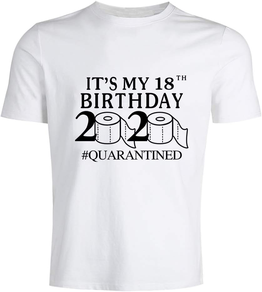 It’s My 18/19/20th Birthday 2020 Quarantined T-Shirt Short Sleeve Casual Sportswear Pajamas for Men Boys