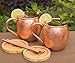 Copper Mules Moscow Mule Copper Mugs Set of 2 Handcrafted - Classic Riveted Handles – Holds 16oz