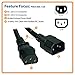 Tripp Lite Computer Power Extension Cord 13A, 16AWG (IEC-320-C14 to IEC-320-C13) 6-ft.(P004-006-13A) Black