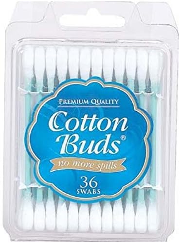 Cotton Buds Travel Size Premium Cotton Swabs Color May Vary 36 ea (Pack of 4)