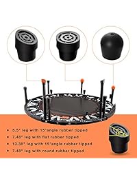 ANCHEER Fitness Exercise Trampoline with Handle Bar, 40" Foldable Rebounder Cardio Workout Training for Adults or Kids (Max. Load 300lbs, Zero Stretch Jump Mat)