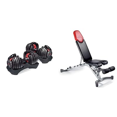 Adjustable Dumbbells Pair with Series Bench by Zambia Ubuy