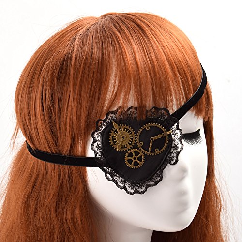 GRACEART Steampunk Leather Gears Eyepatch