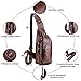 CHARMINER Men Sling Bag, Genuine Leather Chest Shoulder Messenger Bag Casual Crossbody Bag Daypacks Brown M
