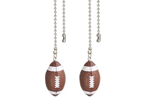 DAYONE Ceiling Fan Pull Chain Ornaments Extension Football Light Pull Chains for Ceiling Fans Lights Lamp 2Pack