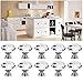 Interlink 16 pcs 30mm Crystal Glass Cabinet Knobs Clear Diamond Shape Drawer Pull Handle with Screws for Cupboard Drawer Dresser Door Kitchen